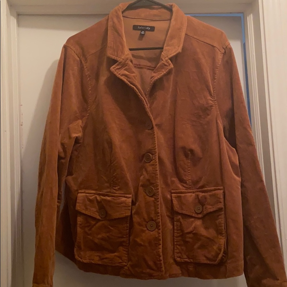 Awesome Corduroy Camel Color Jacket 2x - image 1